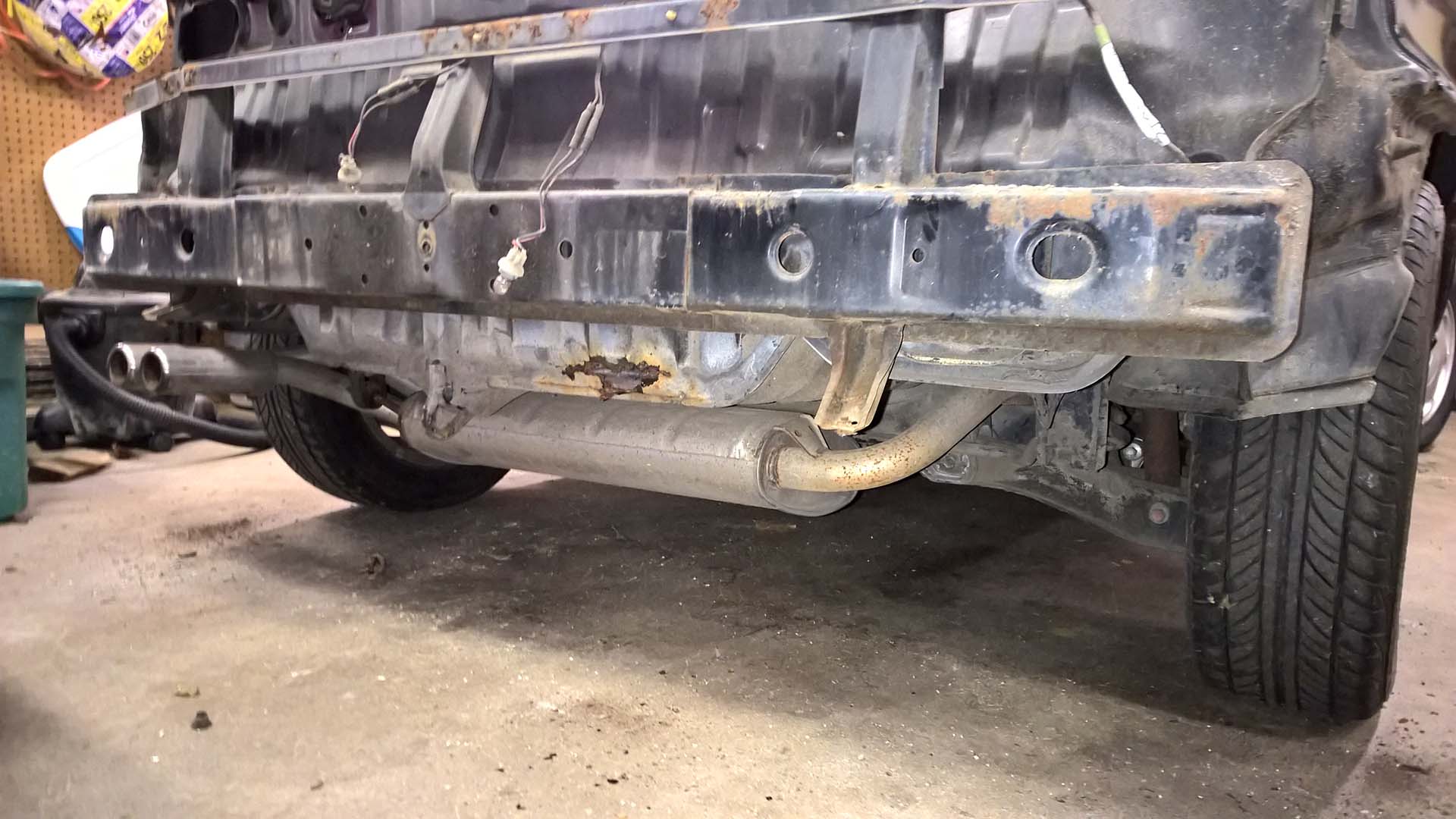 Rust on the Rear Panel and Floor Pan