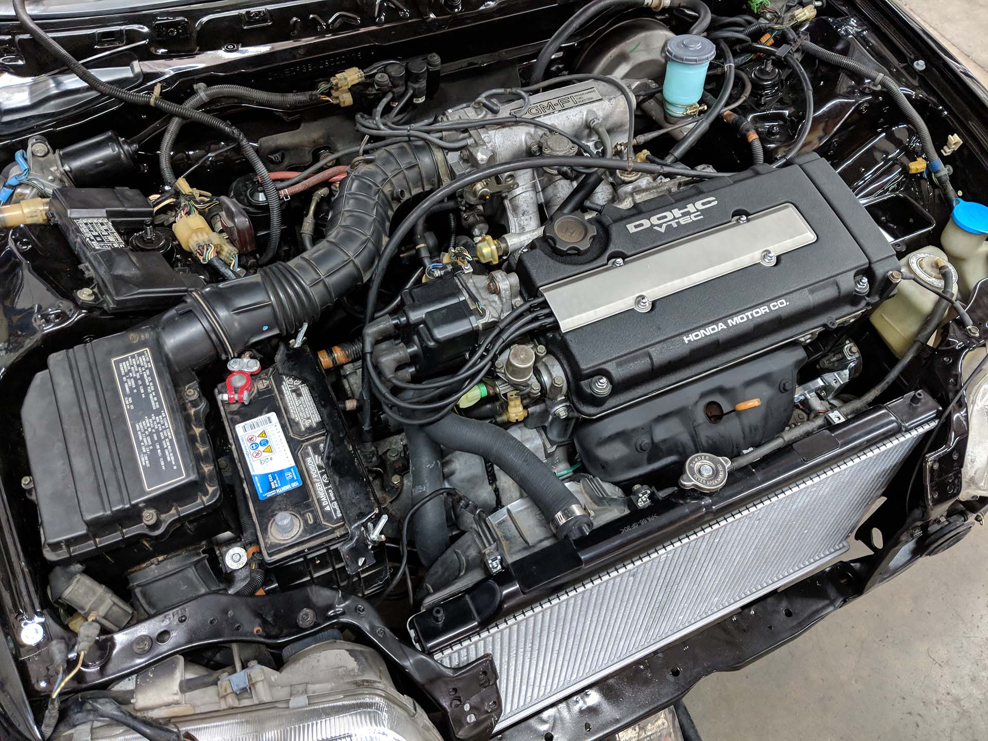 Engine and Radiator Installed